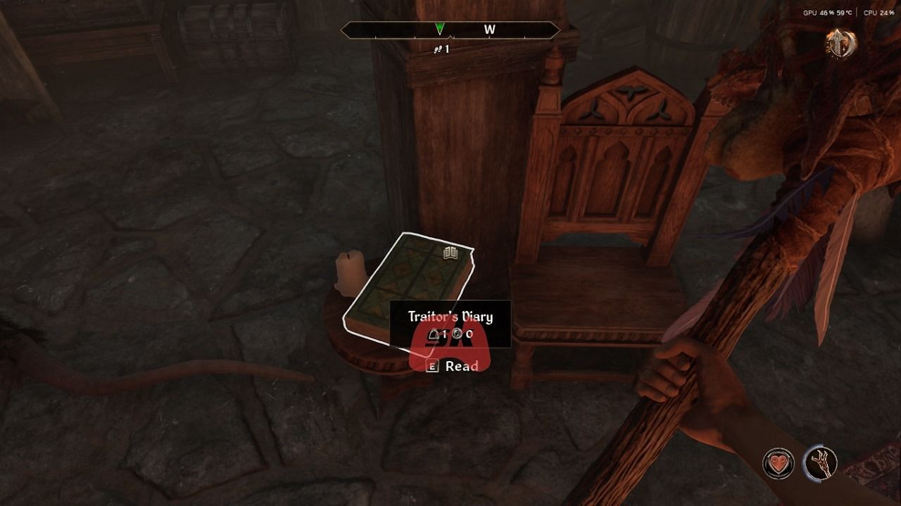 Traitor's Diary (Image via Sportskeeda Gaming || Bethesda Softworks)